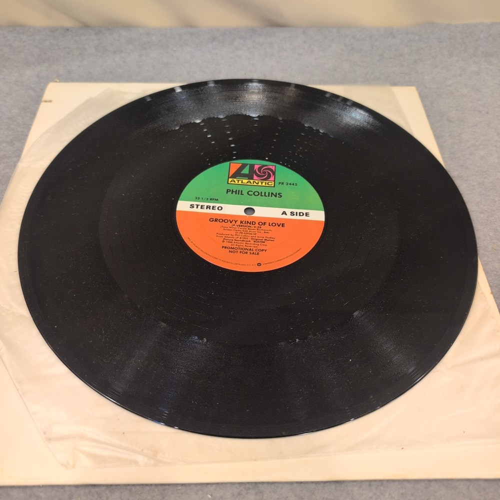 Phil Collins Groovy Kind of Love 12" Promo Vinyl Single Atlantic PR 2445 1988 - Picture 2 of 5